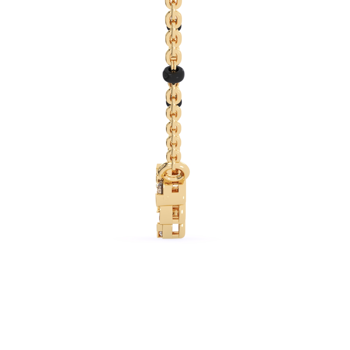 Antique Pear Shaped Round Diamond Mangalsutra